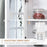 Kitchen Cupboard  Sideboard Storage Cabinet Unit w/ Counter Top Grid Glass Doors Shelves  80L x 37W x 183H cm - White