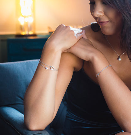 Sirius - Classic Solitaire - Sterling Silver Bracelet