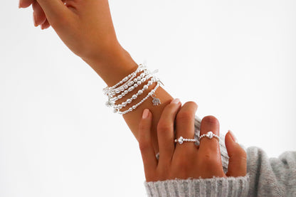 Lucky Elephant Sterling Silver Stacking Bracelet