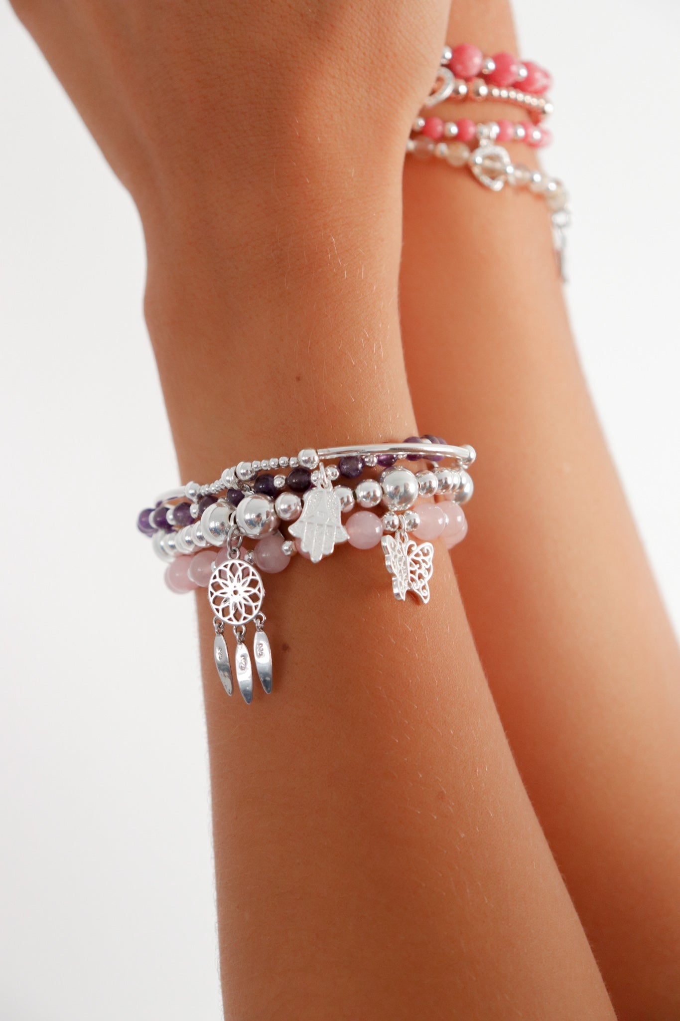Chunky Dreamcatcher Sterling Silver Stacking Bracelet