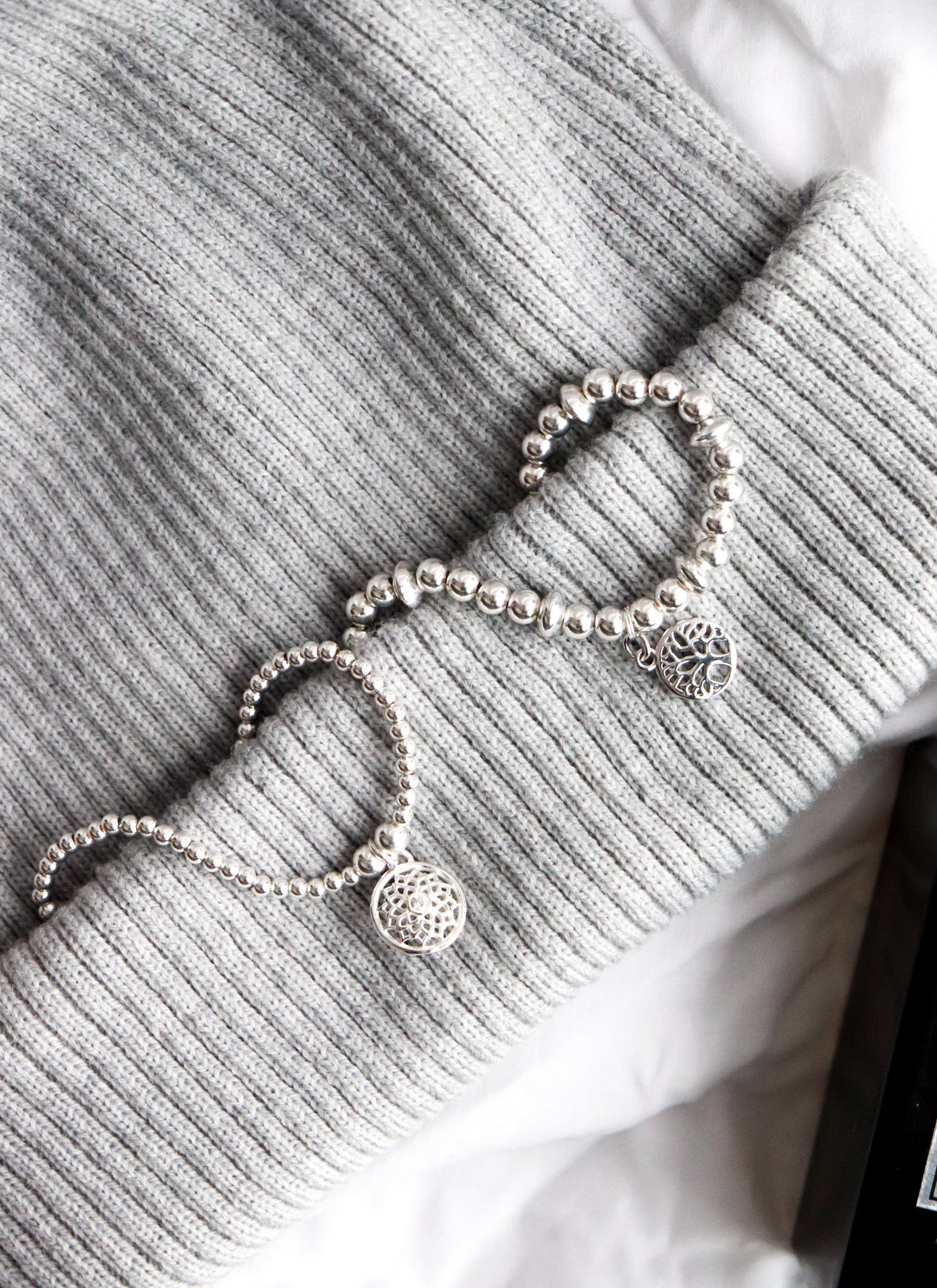 Crown Chakra (Sahasrara) Sterling Silver Bracelet