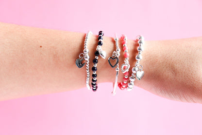 Love Noodle Sterling Silver Stacking Bracelet