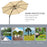 3(m) Patio Offset Parasol Roma Umbrella Cantilever Hanging Sun Shade Canopy Shelter 360° Rotation with Cross Base - Beige