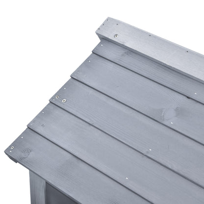 Small Chicken Coop with Run Hen House Poultry Coops Cages Nesting Box Grey 150.5 x 54 x 87cm