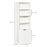 2 Door 4 Shelves Tall Bookcase Modern Storage Cupboard Display Unit for Living Room Study Bedroom Home Office Furniture White