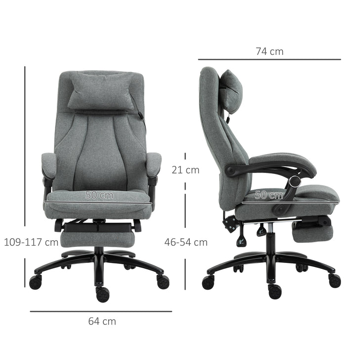 Office Chair 2-Point Removable Vibration Massage Pillow Executive Ergonomic USB Power Adjustable Height 360‚àö√á¬¨¬®‚àö√á¬¨¬Æ‚àö¬¢¬¨√Ñ¬¨√∂‚àö√â¬¨‚Ä†‚àö√â¬¨¬™ Swivel Grey