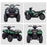 12V Kids Quad Bike with Forward Reverse Functions, Electric Ride On ATV with Music, LED Headlights, for Ages 3-5 Years - Green