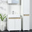 kleankin Modern Bathroom Sink Cabinet, Floor Standing Under Sink Cabinet, Freestanding Storage Cupboard with Double Doors, White