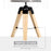 Wooden Tripod Table Lamp for Side, Desk or End Table with E27 Bulb Base（Grey Shade）