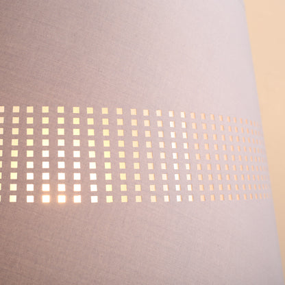 HOMCOM Floor Lamp with Hollow Out Fabric Shade, Chrome Base for Bedroom, Living Room, Study, 162cm, Grey