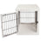 Dog Crate, Furniture Style Puppy Cage End Table, Pet Kennel House with 3 Doors for Small Dog, White 81 x 58.5 x 66 cm