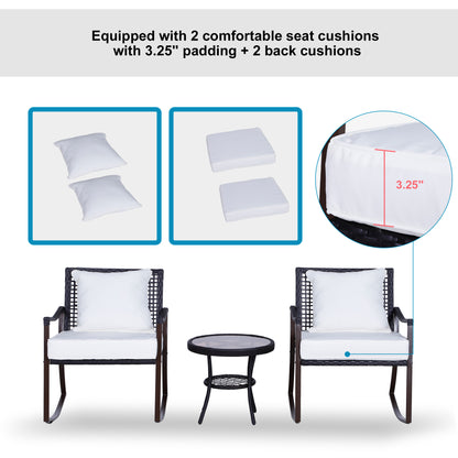 Rattan Rocking Chair Set