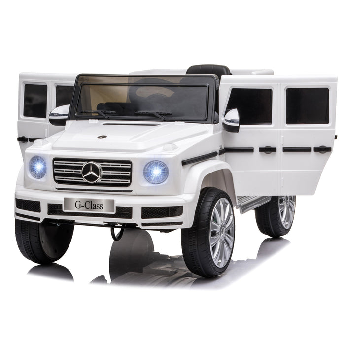 Compatible 12V Battery-powered Kids Electric Ride On Car Mercedes Benz G500 Toy with Parental Remote Control Music Lights MP3 Suspension Wheels