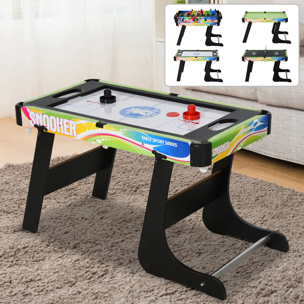 Folding Multi Gaming Table 4 in 1 Hockey, Football Table, Table Tennis, Billiards For Play Fun