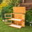 2-Tier Wooden Rabbit Hutch Guinea Pig Hutch Duck House Double Decker Pet Cage with Sliding Tray Opening Top