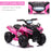 Kids Ride-on Four Wheeler ATV Car with Real Working Headlights, 6V Battery Powered Motorcycle for 18-36 Months, Pink