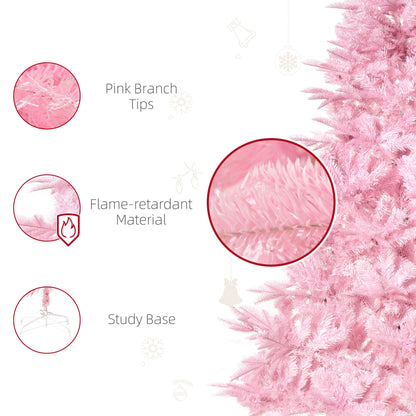 6ft Pink Artificial Christmas Tree with 892 Tips