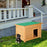 85cm Elevated Dog Kennel Wooden Pet House Outdoor Waterproof