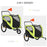 2 in 1 Dog Bike Trailer Pet Stroller for Large Dogs with Hitch, Quick-release 20" Wheels, Pet Bicycle Cart Trolley Carrier for Travel, Green