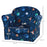 Kids Planet-Themed Armchair, with Non-Slip Feet, Wooden Frame - Blue