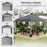 Outsunny 3 x 3 (M) Pop Up Gazebo with 2 Sidewalls, Leg Weight Bags and Carry Bag, Height Adjustable Party Tent Event Shelter for Garden, Patio, Grey