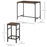 Industrial Rectangular Bar Table Set with 4 Stools