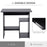 Compact Small Computer PC Table Wooden Desk Keyboard Tray Storage Shelf Modern Corner Table Home Office Gaming and Study Black