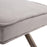 Vintage Footstool Padded Seat X Leg Chair Velvet Cover Shabby Chic Footrest Solid Rubber Wood 49.5 x 45 x 41 cm Grey