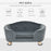 Dog Sofa Bed Pet Chair Couch with Water Resistant Fabric, Kitten Lounge with Soft Cushion Washable Cover, Wooden Frame for Mini Size Dogs - Grey