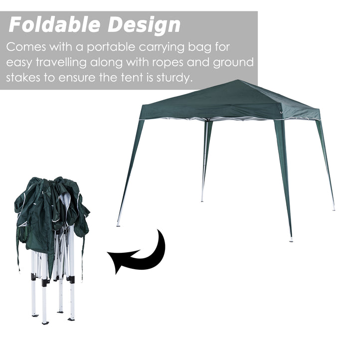 Outsunny Slant Leg Pop Up Gazebo with Carry Bag, Height Adjustable Party Tent Instant Event Shelter for Garden, Patio, ( 3 M √¢¬Ä¬ö√É¬†√É¬∂√¢¬à¬ö√¢¬â¬• 3 M Base / 2.5 M √¢¬Ä¬ö√É¬†√É¬∂√¢¬à¬ö√¢¬â¬• 2.5 M Top, Green)