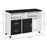 Mobile File Cabinet with Open Shelves & Lockable Drawer - 100cm x 35cm x 65cm, Black