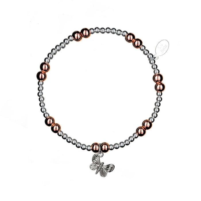 Lu Bella Grace Rose and Silver Stacking Bracelet - LB011