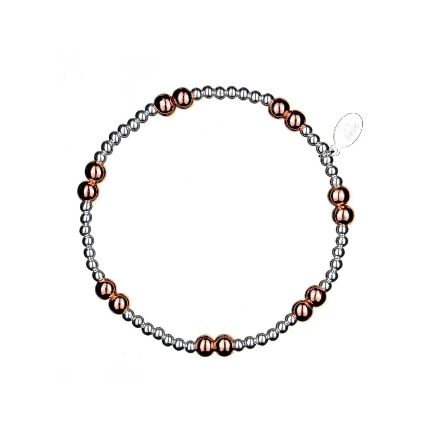 Lu Bella Nude Rose and Silver Stacking Bracelet - LB072