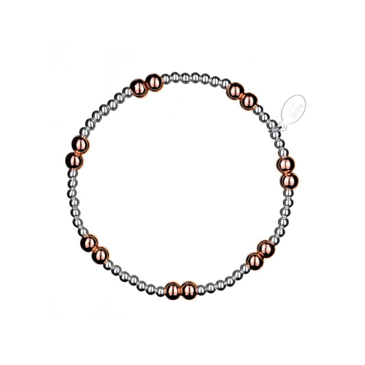Lu Bella Nude Rose and Silver Stacking Bracelet - LB072