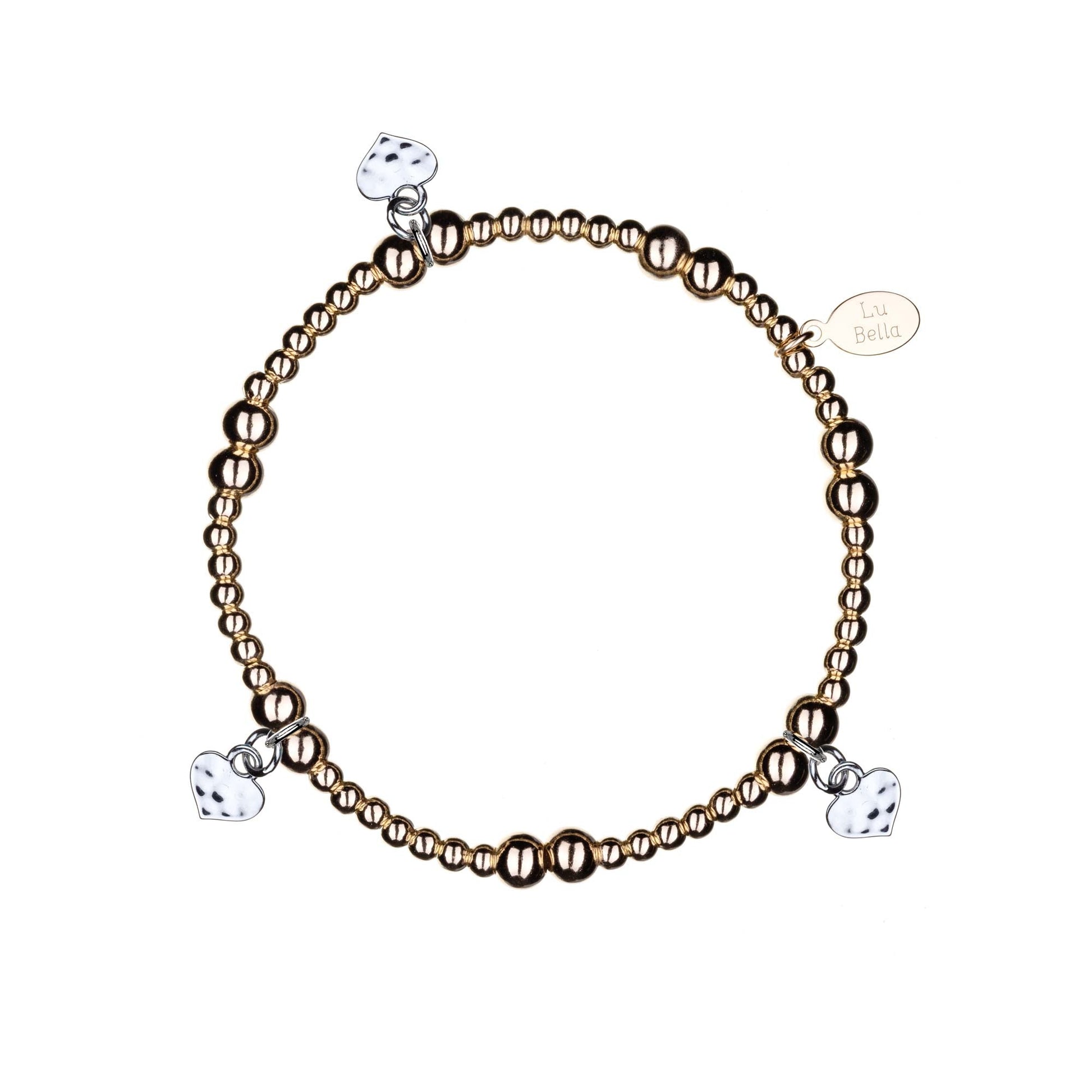 Hearts Of Love Rose Stacking Bracelet