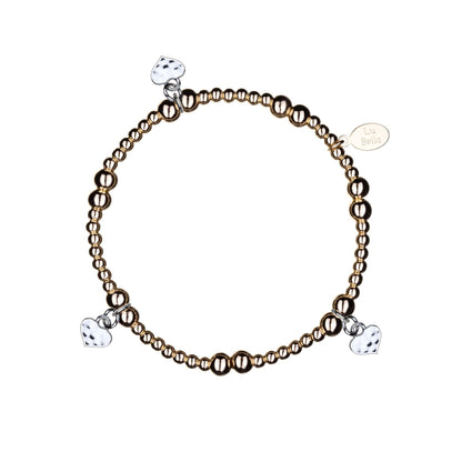 Hearts Of Love Rose Stacking Bracelet