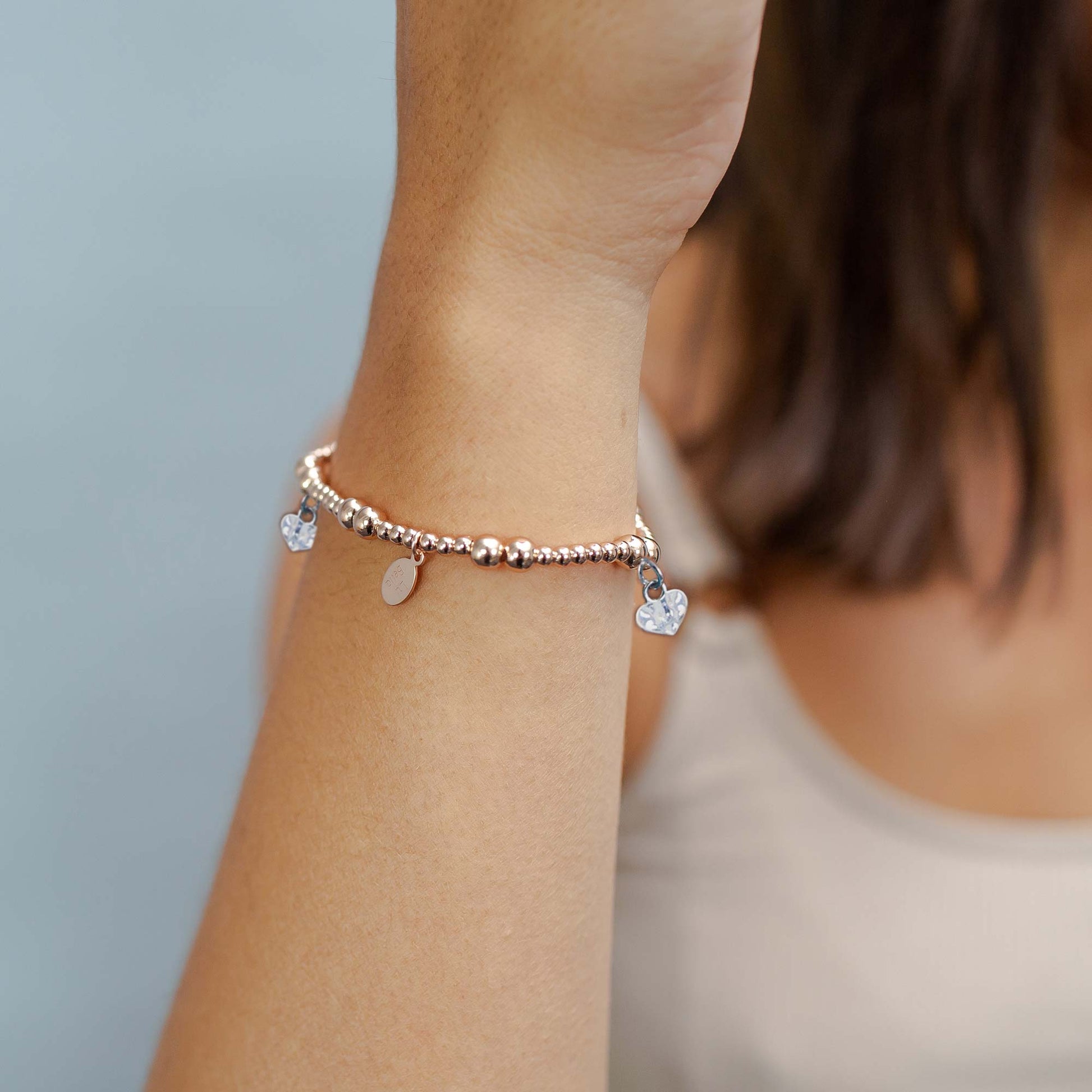 Hearts Of Love Rose Stacking Bracelet