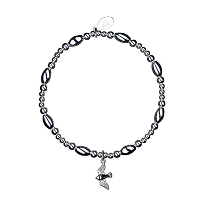 Dove & Peace Sterling Silver Stacking Bracelet