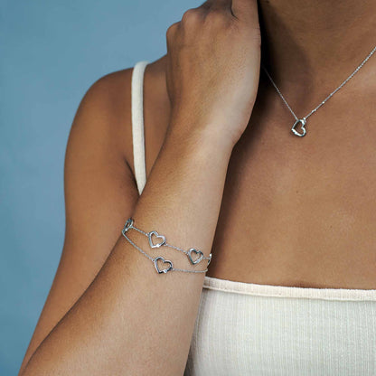 With Love - Tender Heart's - Sterling Silver Bracelet