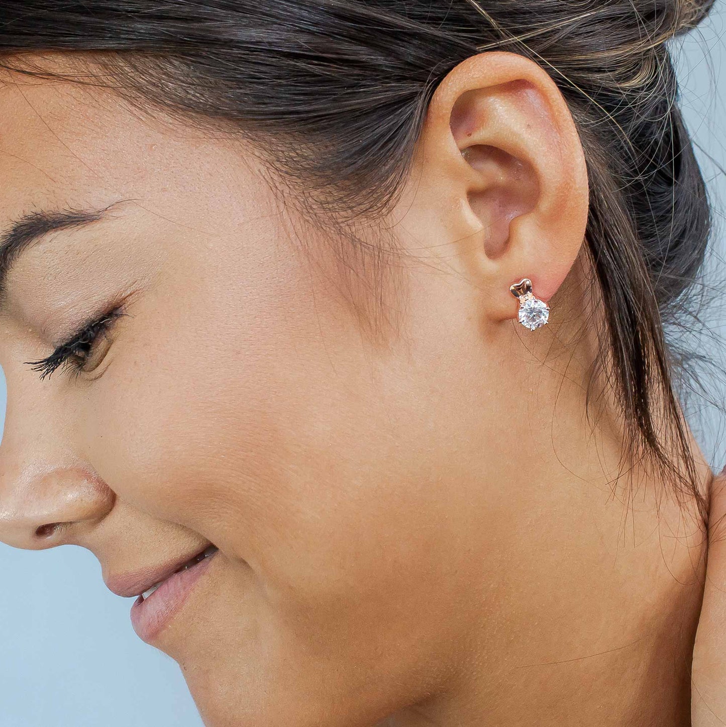 Sirius - Heart & Sparkle - Stud Sterling Silver Earrings