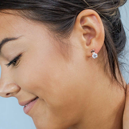 Sirius - Heart & Sparkle - Stud Sterling Silver Earrings