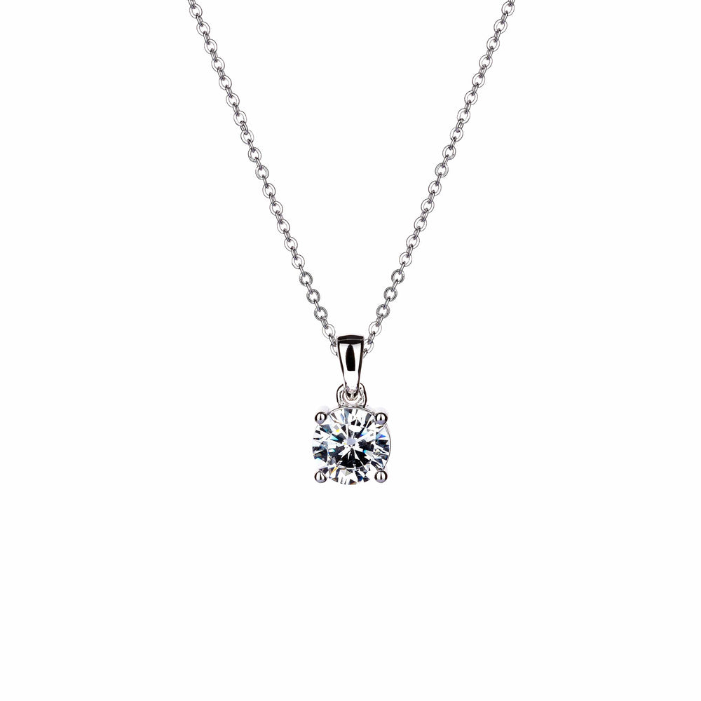 Lu Bella Round CZ Pendant 6Mm - LBCP067