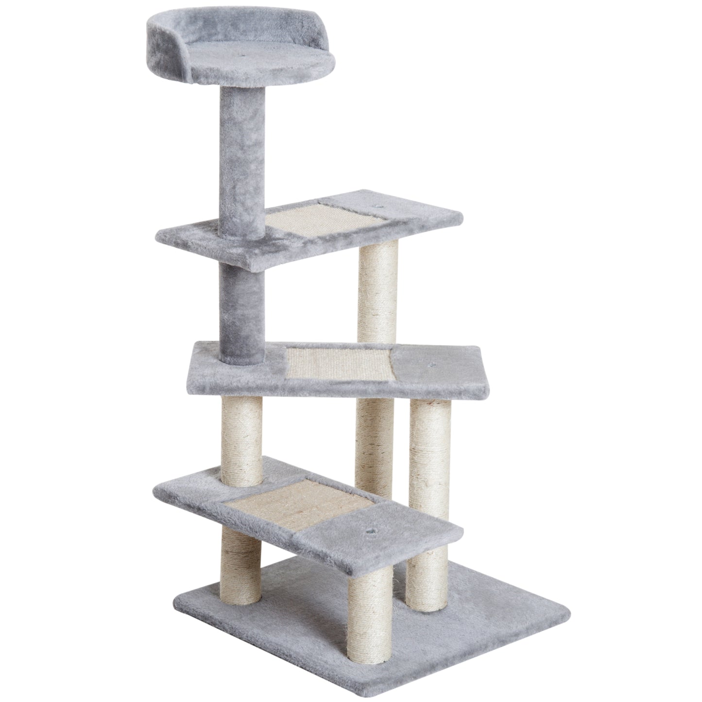100 cm Cat Tree for Indoor Cats Kitten Scratch Scratching Post Climbing Tower Activity Center Grey