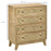 Storage Cabinet, 4-Drawer Unit with Rattan Element for Bedroom, Living Room, 80cmx35cmx95cm, Wood Effect