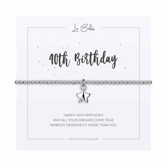 40th Birthday Sentiments Friendship Bracelet