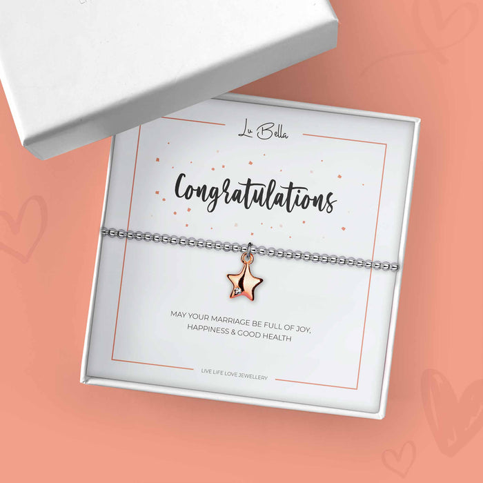 Congratulations on Your Marriage Sentiments Friendship Bracelet