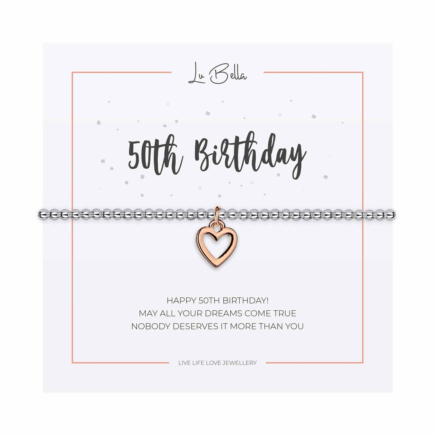 50th Birthday Sentiments Friendship Bracelet