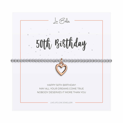 50th Birthday Sentiments Friendship Bracelet