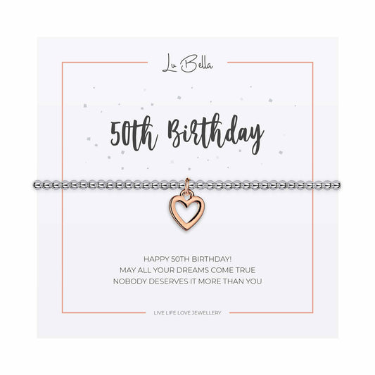 50th Birthday Sentiments Friendship Bracelet
