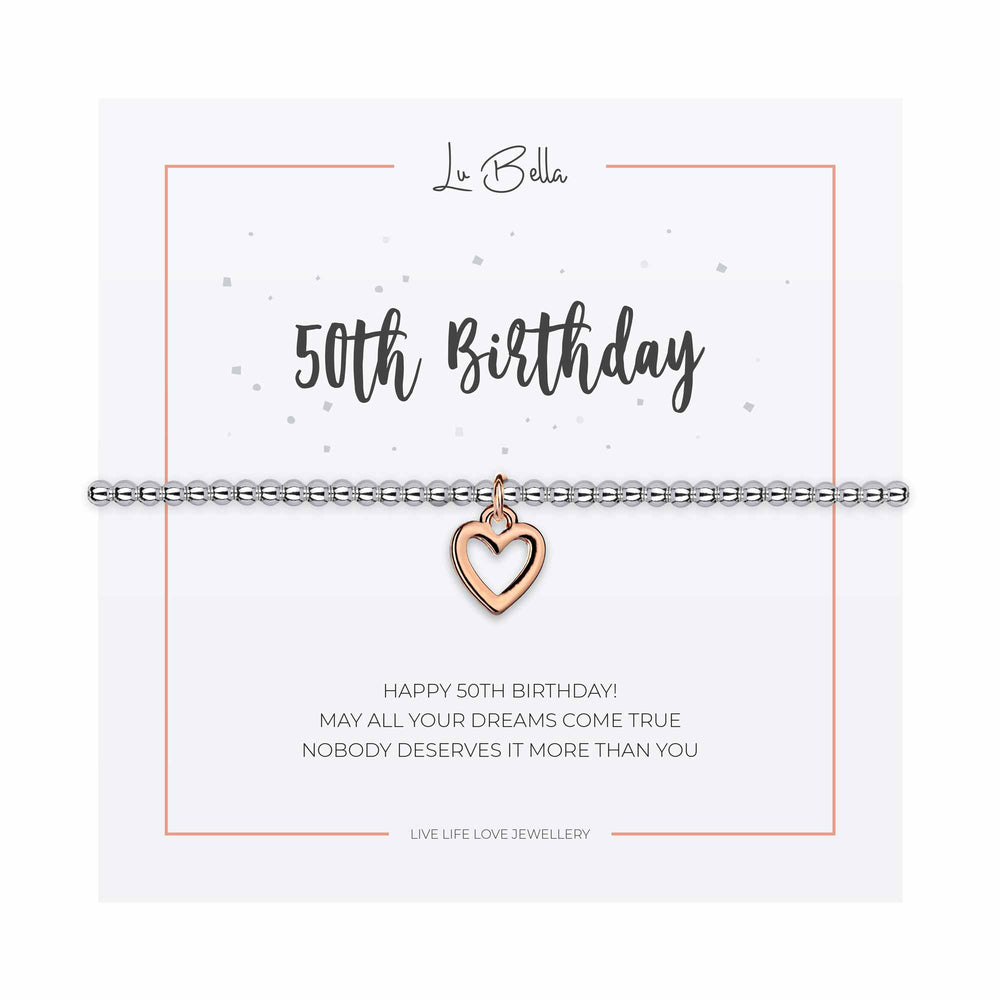 50th Birthday Sentiments Friendship Bracelet